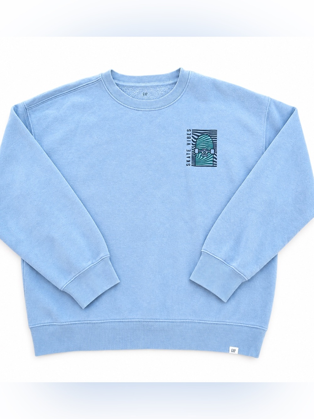GAP Boys Large Gray Skate Vibes Crewneck Sweatshirt